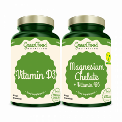 Chelat magnezu + Witamina B6 90 kapsułek + Vitamin D3 60 kapsułek